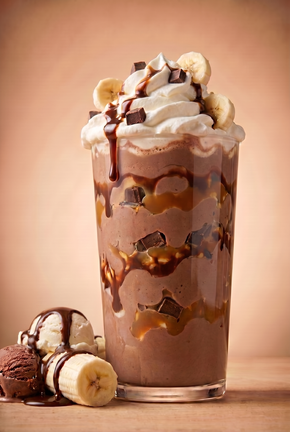 More Protein Milkshake Style Banana Split Art